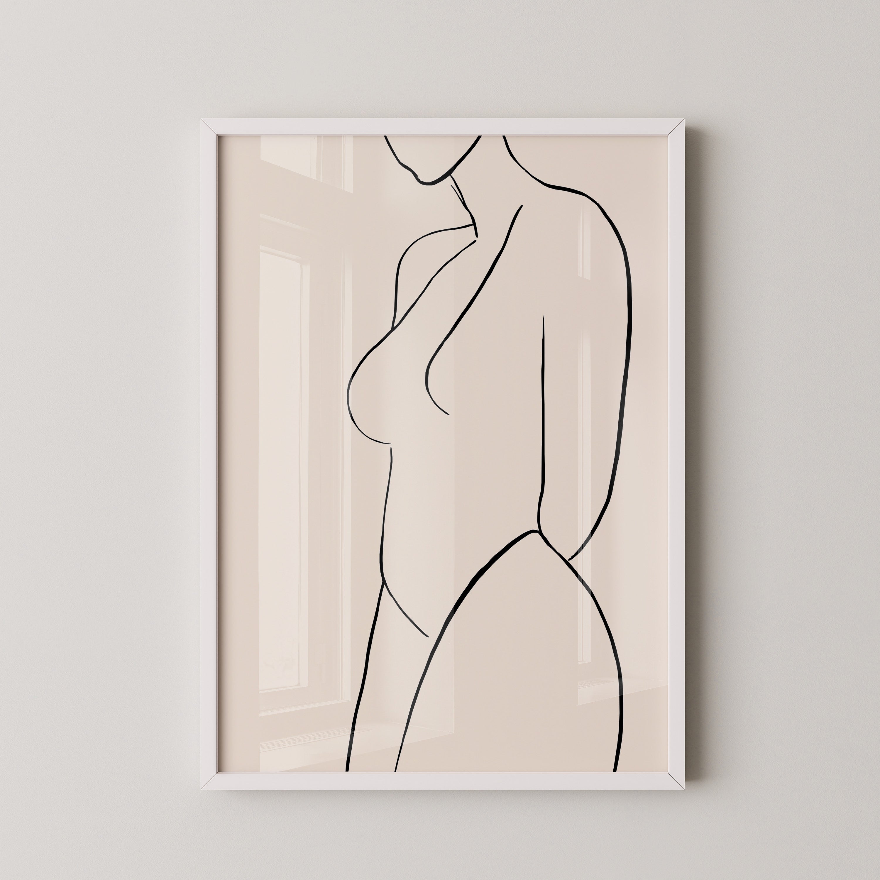 Minimalistischer Frauenkörper Linie