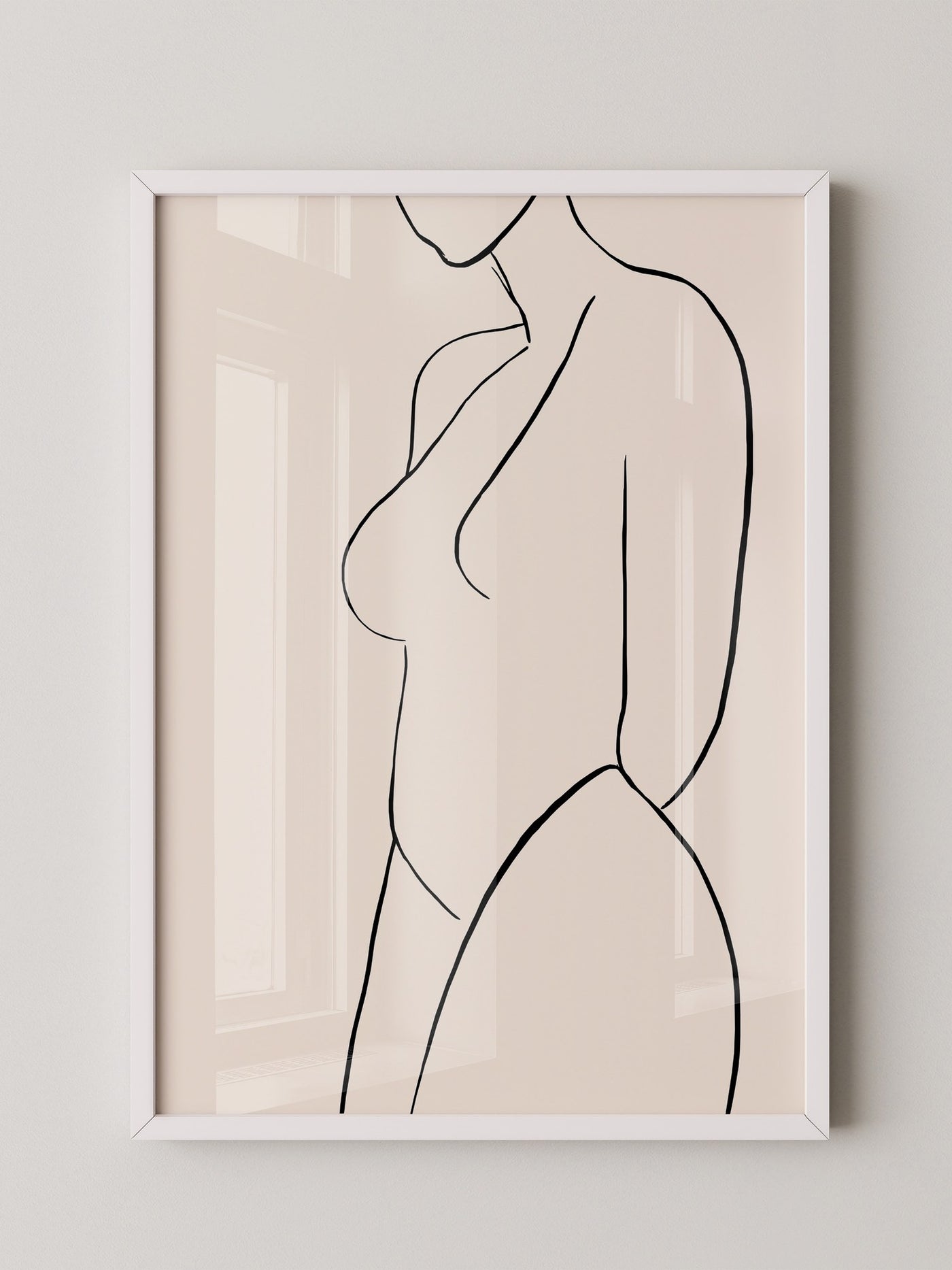 Minimalistischer Frauenkörper Linie