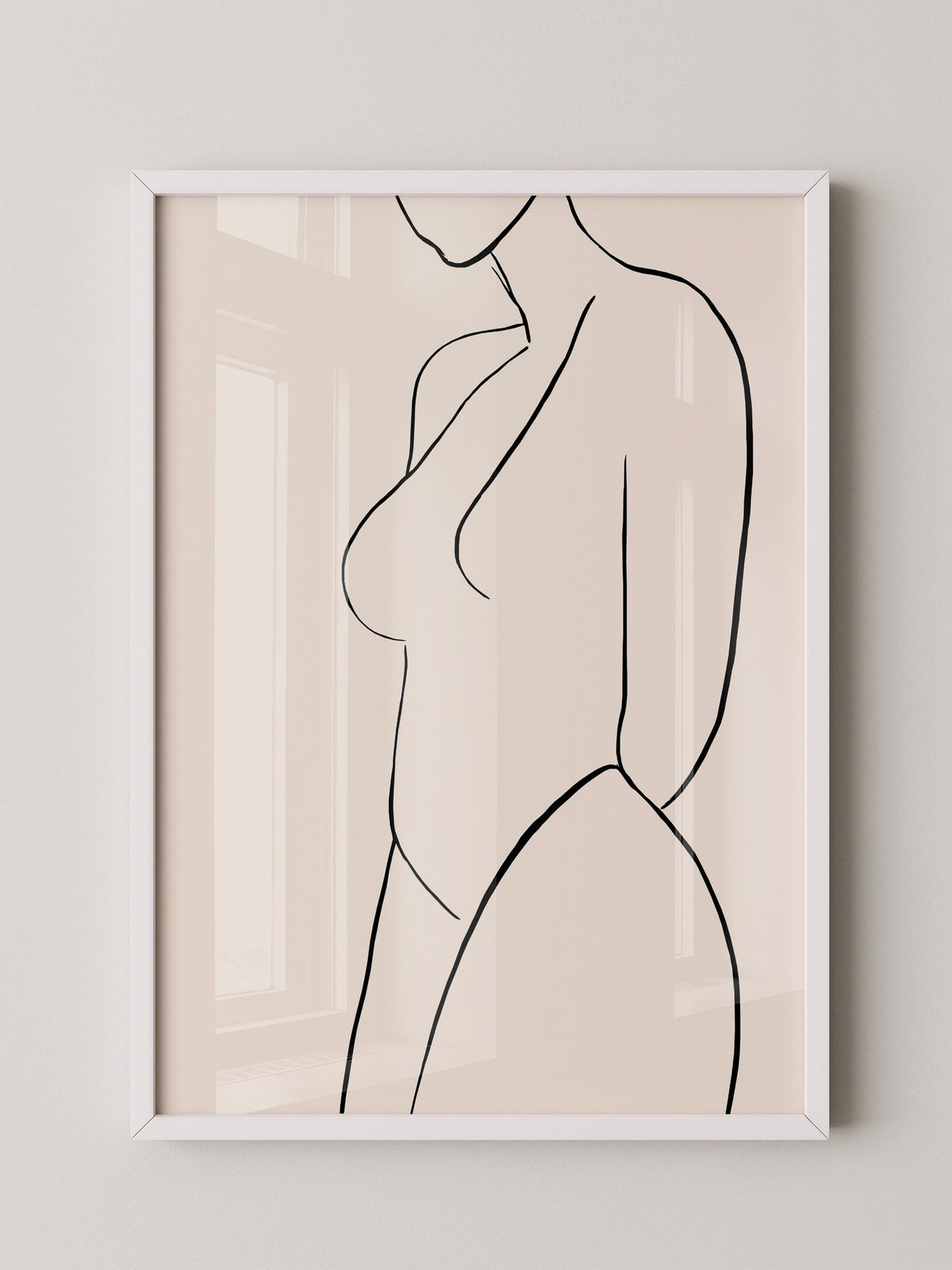 Minimalistischer Frauenkörper Linie