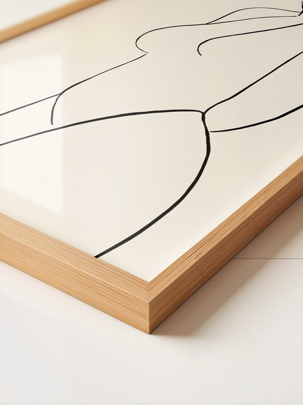 Minimalistischer Frauenkörper Linie