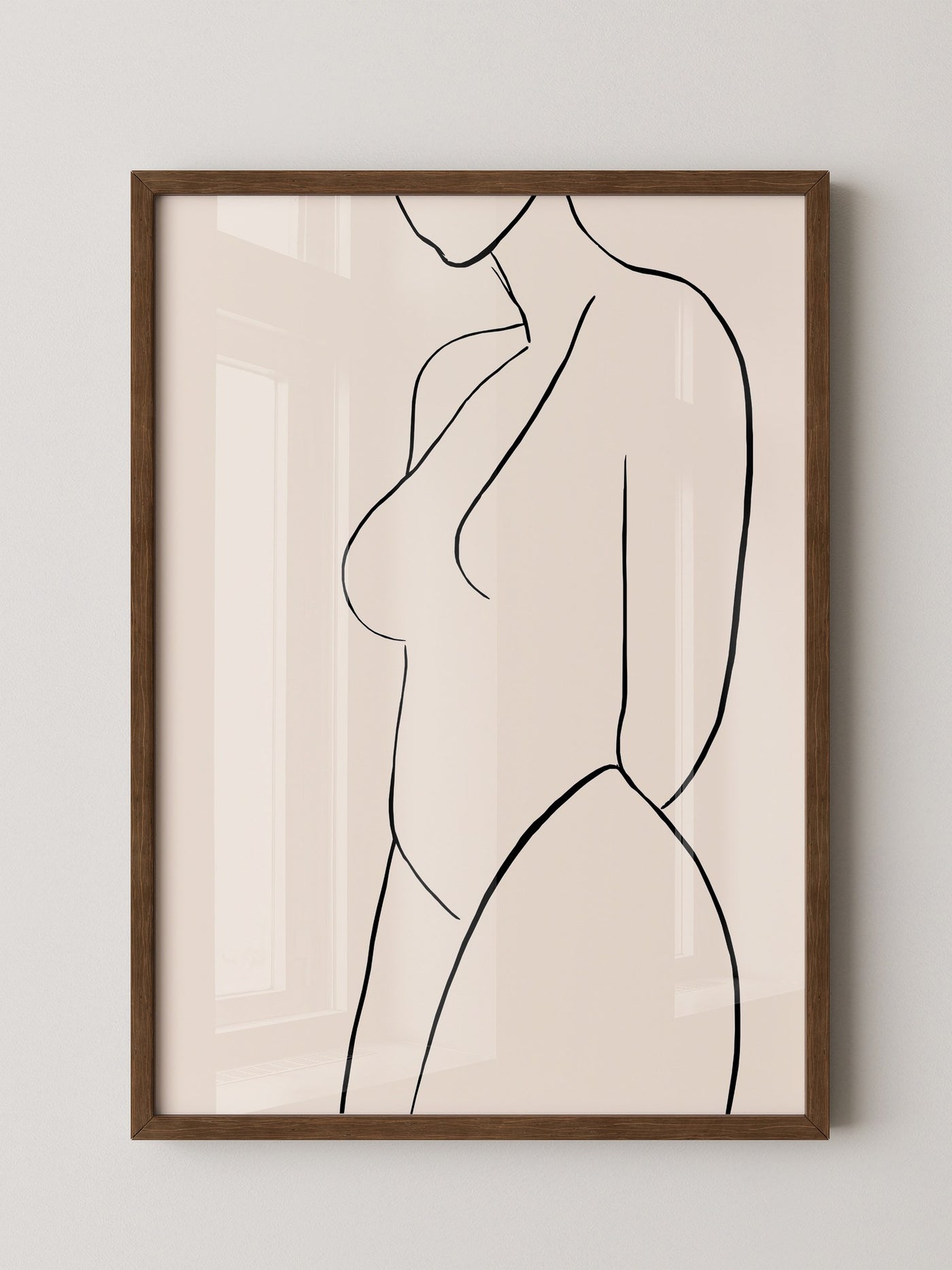 Minimalistischer Frauenkörper Linie