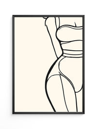 Minimalistische Frauen Silhouette Linie