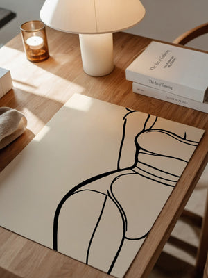 Minimalistische Frauen Silhouette Linie