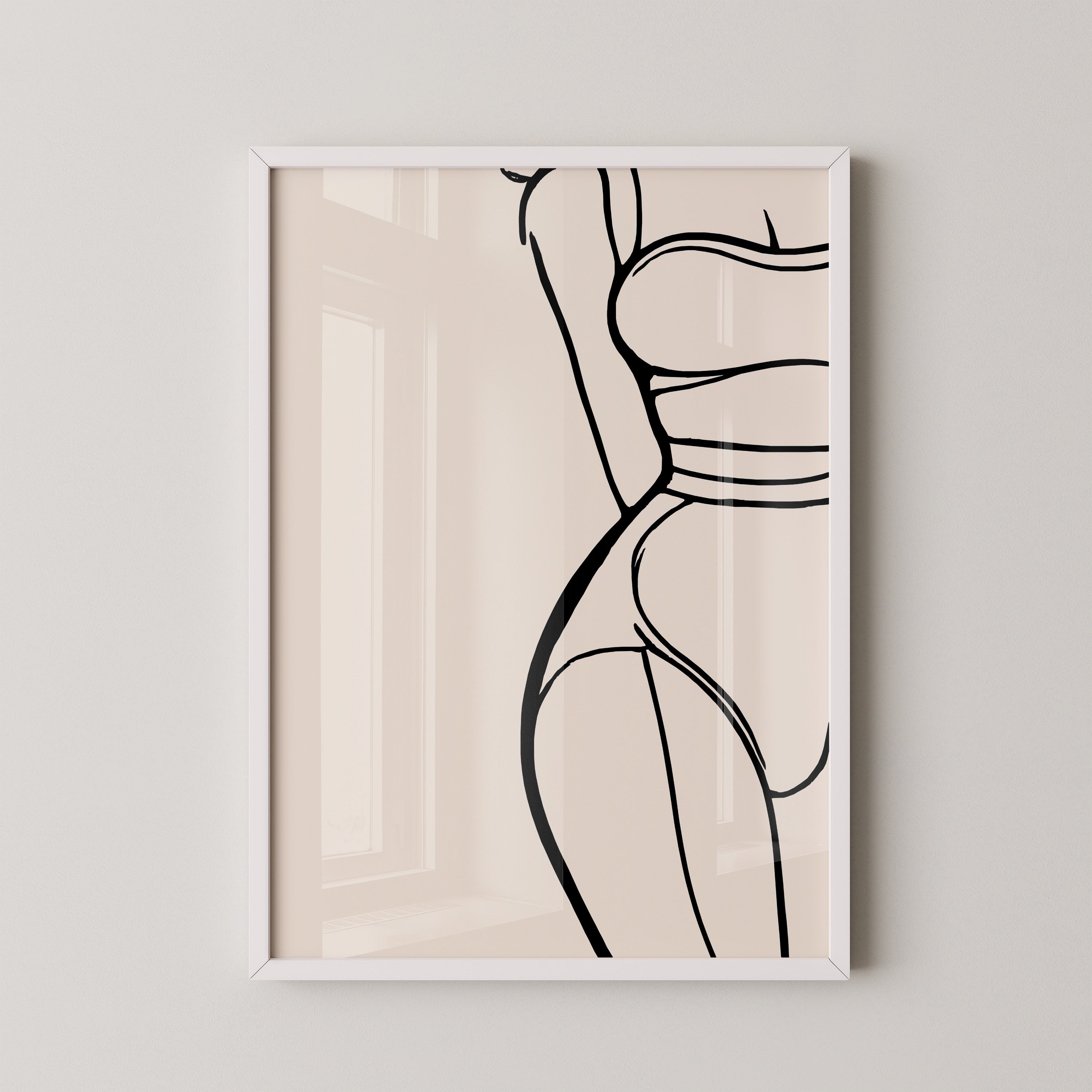 Minimalistische Frauen Silhouette Linie