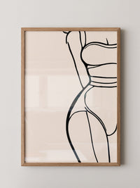 Minimalistische Frauen Silhouette Linie