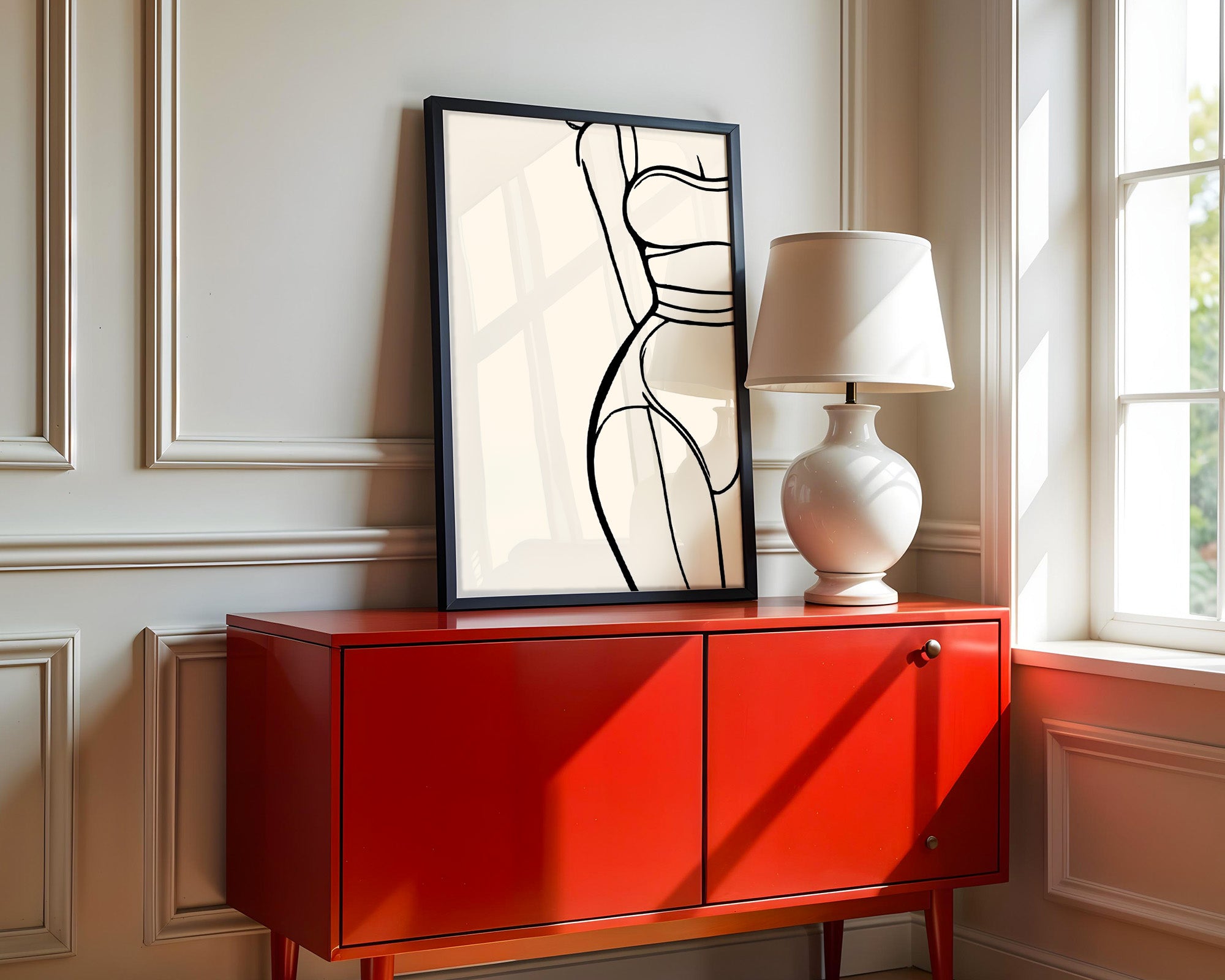 Minimalistische Frauen Silhouette Linie