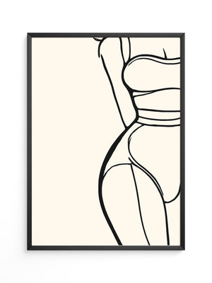 Minimalistische Frauen Silhouette Linie