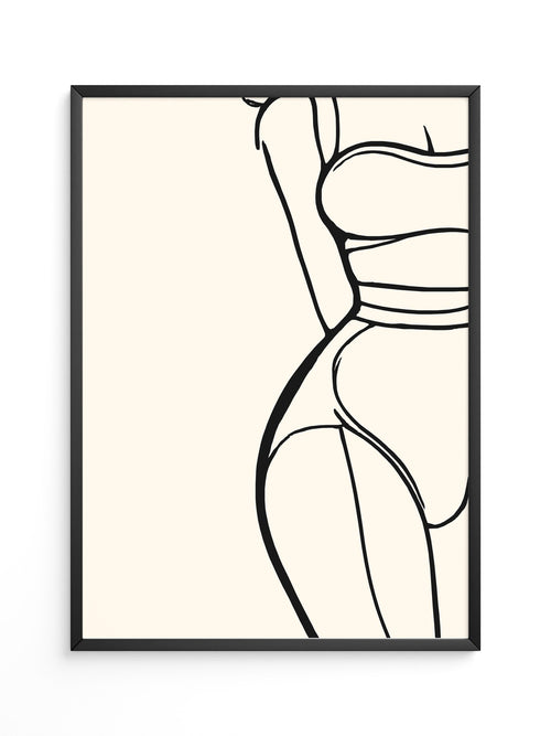 Minimalistische Frauen Silhouette Linie