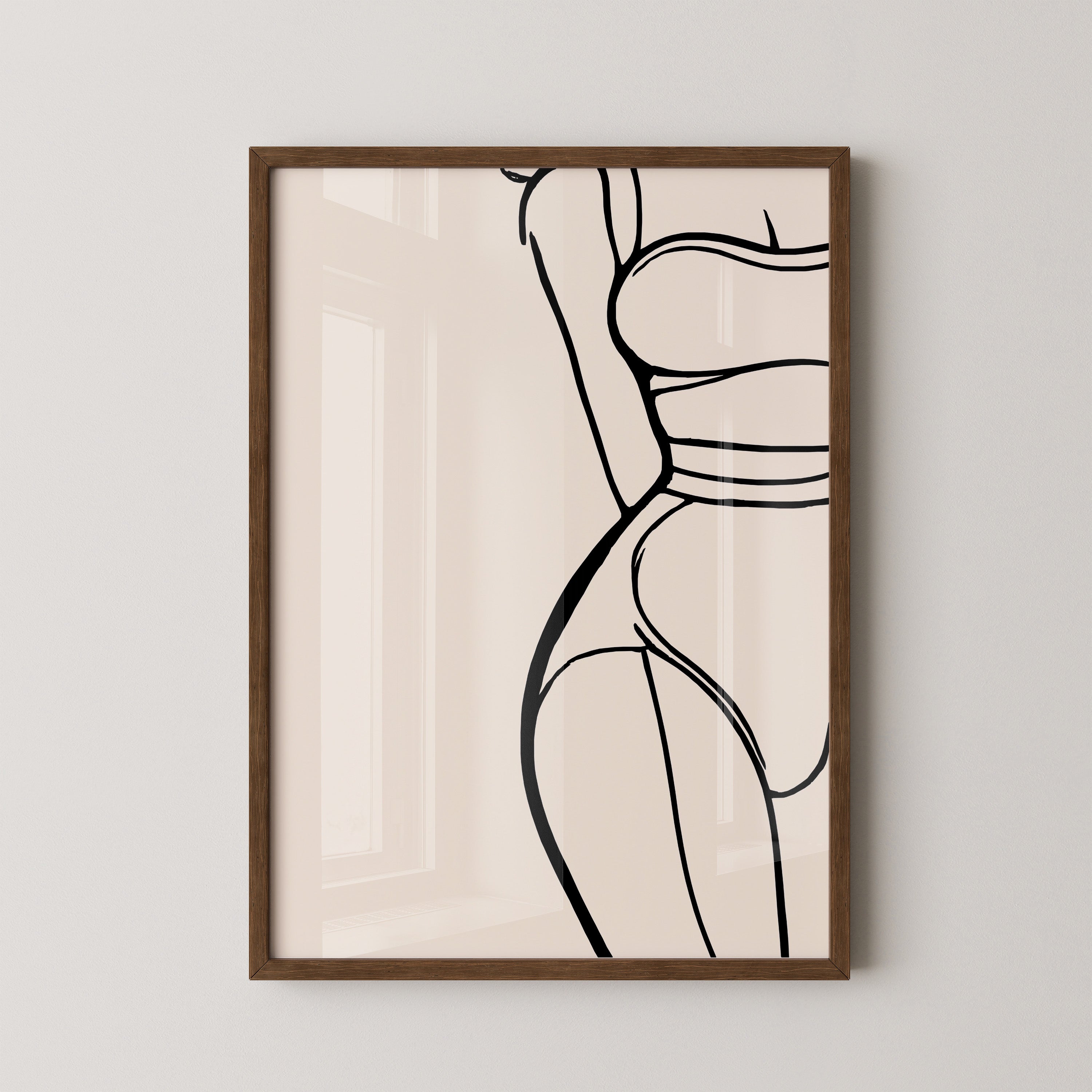 Minimalistische Frauen Silhouette Linie