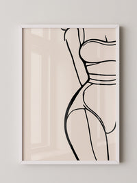 Minimalistische Frauen Silhouette Linie