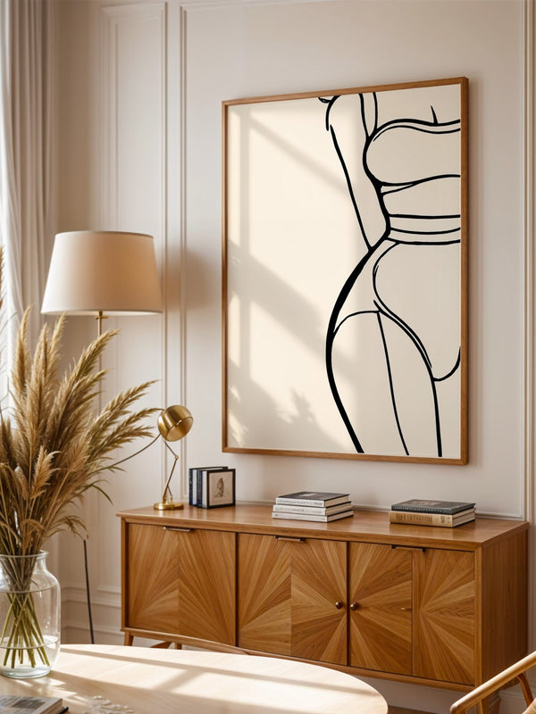 Minimalistische Frauen Silhouette Linie