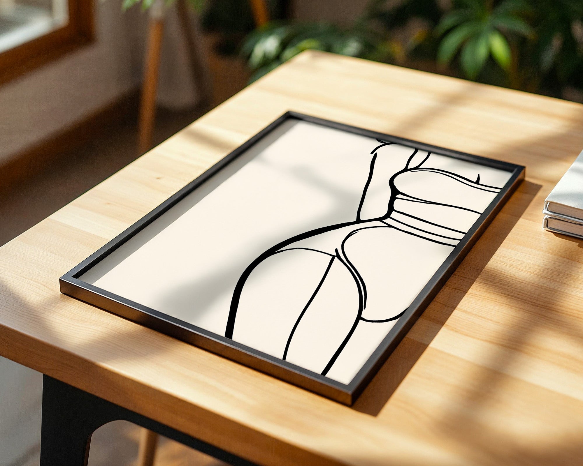 Minimalistische Frauen Silhouette Linie