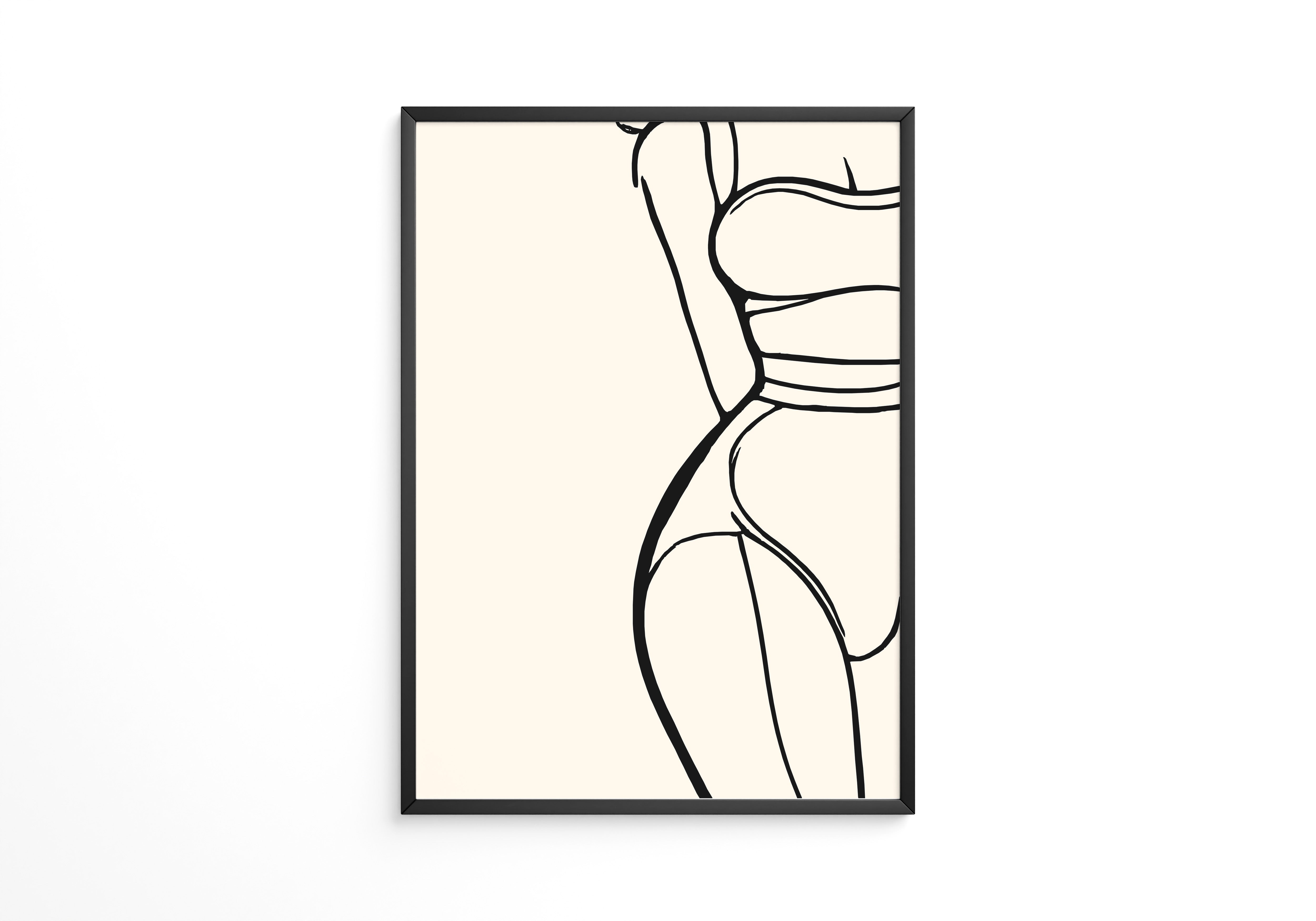 Minimalistische Frauen Silhouette Linie