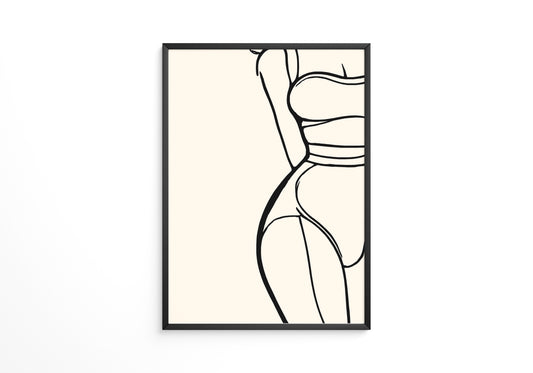 Minimalistische Frauen Silhouette Linie