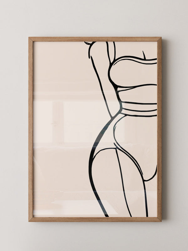 Minimalistische Frauen Silhouette Linie