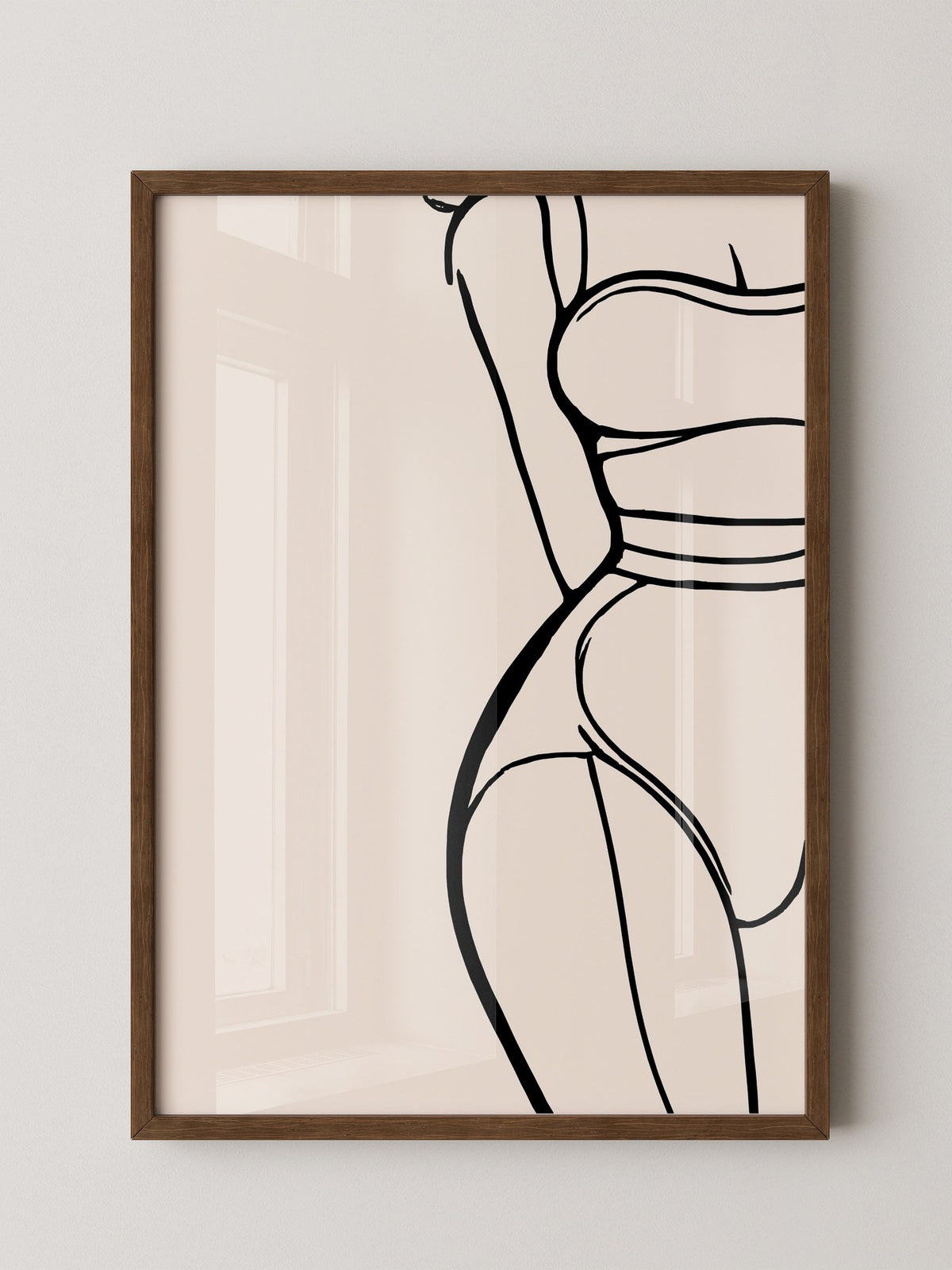 Minimalistische Frauen Silhouette Linie