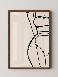 Minimalistische Frauen Silhouette Linie