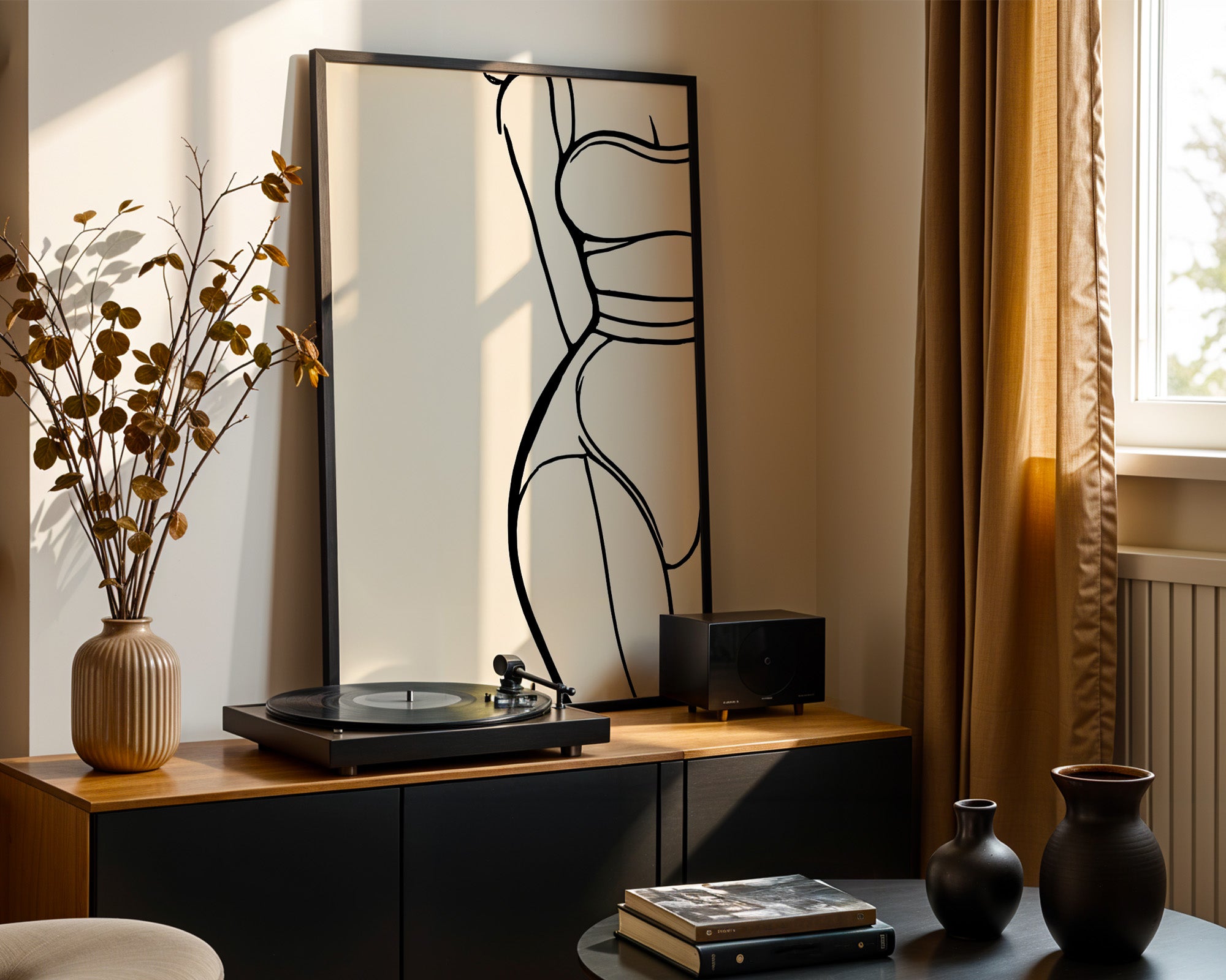 Minimalistische Frauen Silhouette Linie