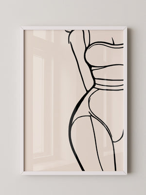 Minimalistische Frauen Silhouette Linie