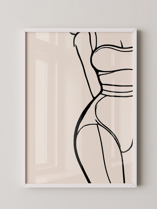 Minimalistische Frauen Silhouette Linie