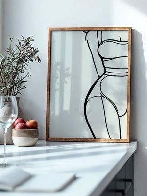 Minimalistische Frauen Silhouette Linie