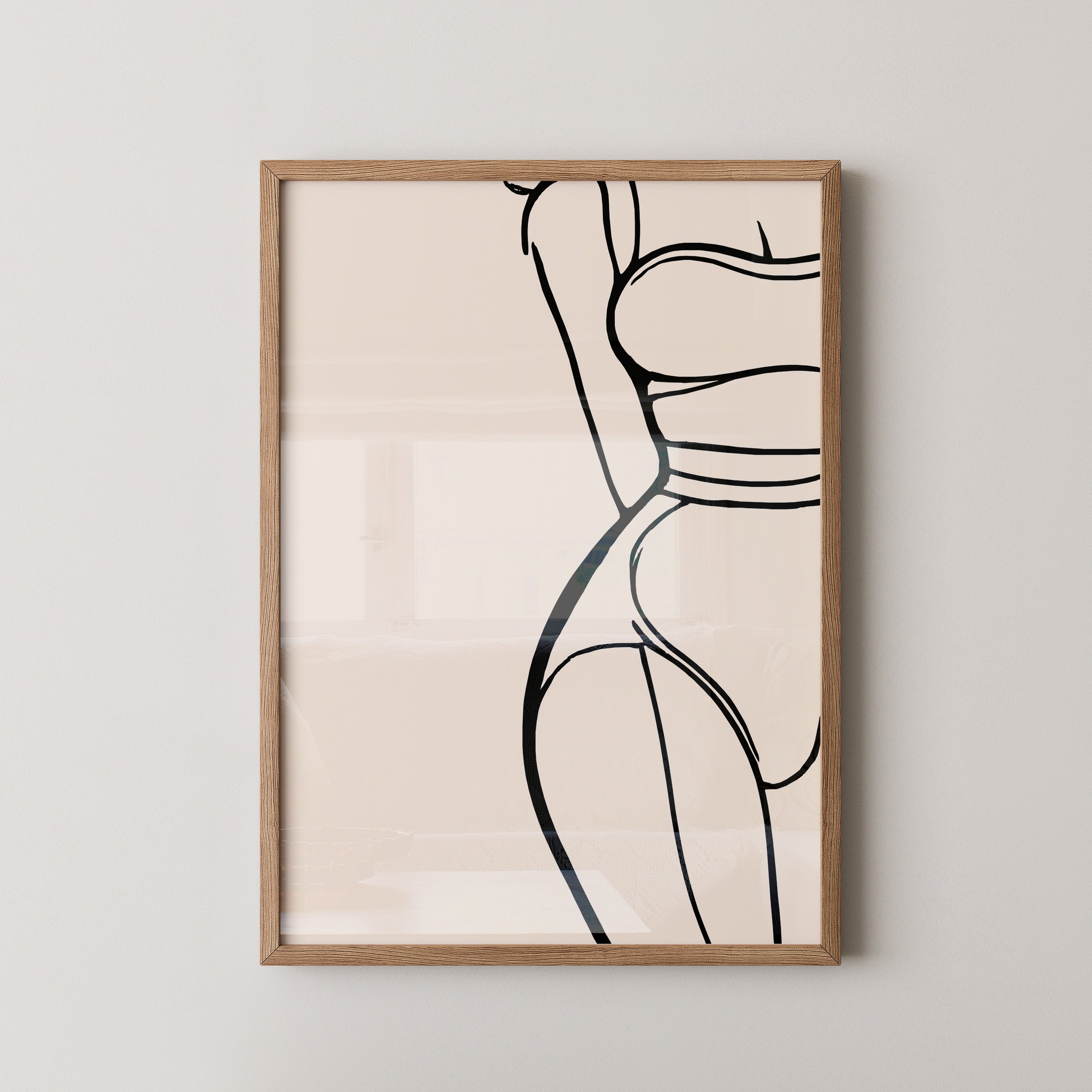 Minimalistische Frauen Silhouette Linie