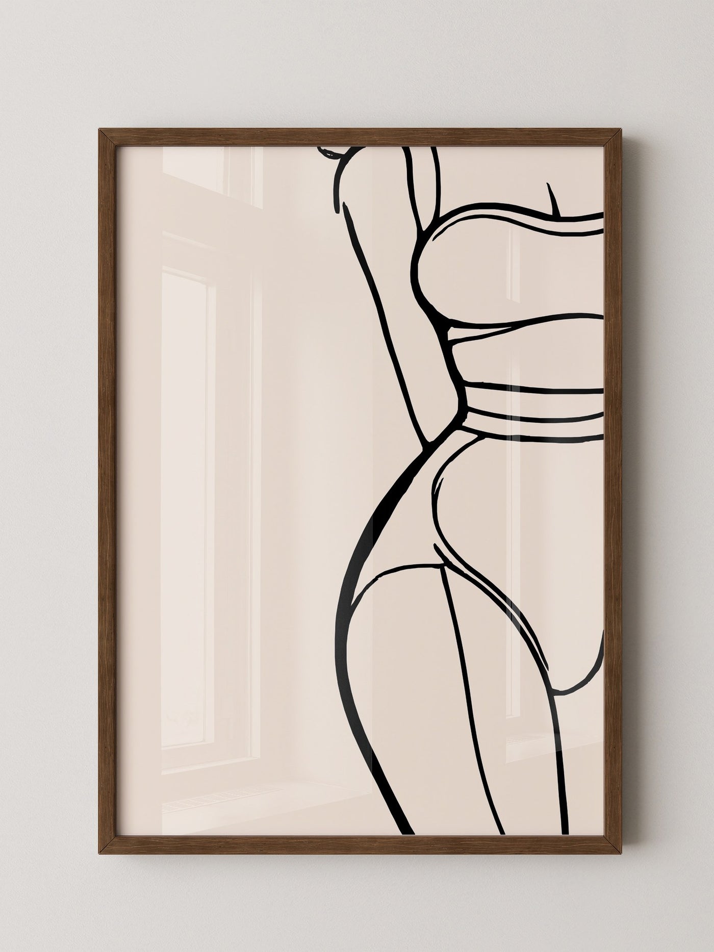 Minimalistische Frauen Silhouette Linie