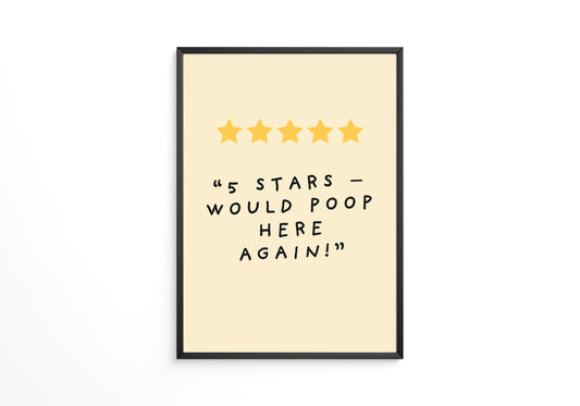 5 Sterne Bewertung Humorvoll