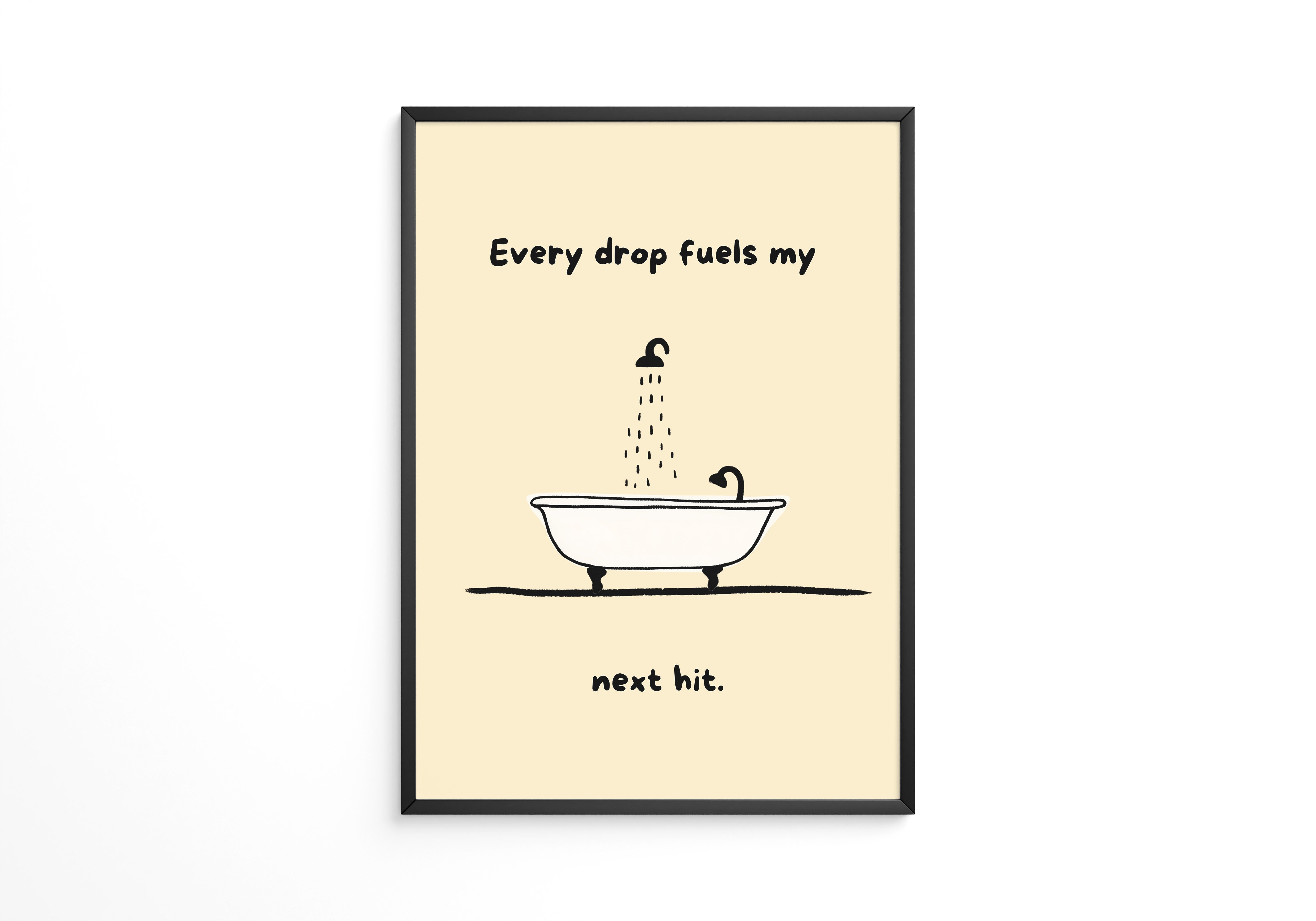 Badewanne Spruch minimalistisch