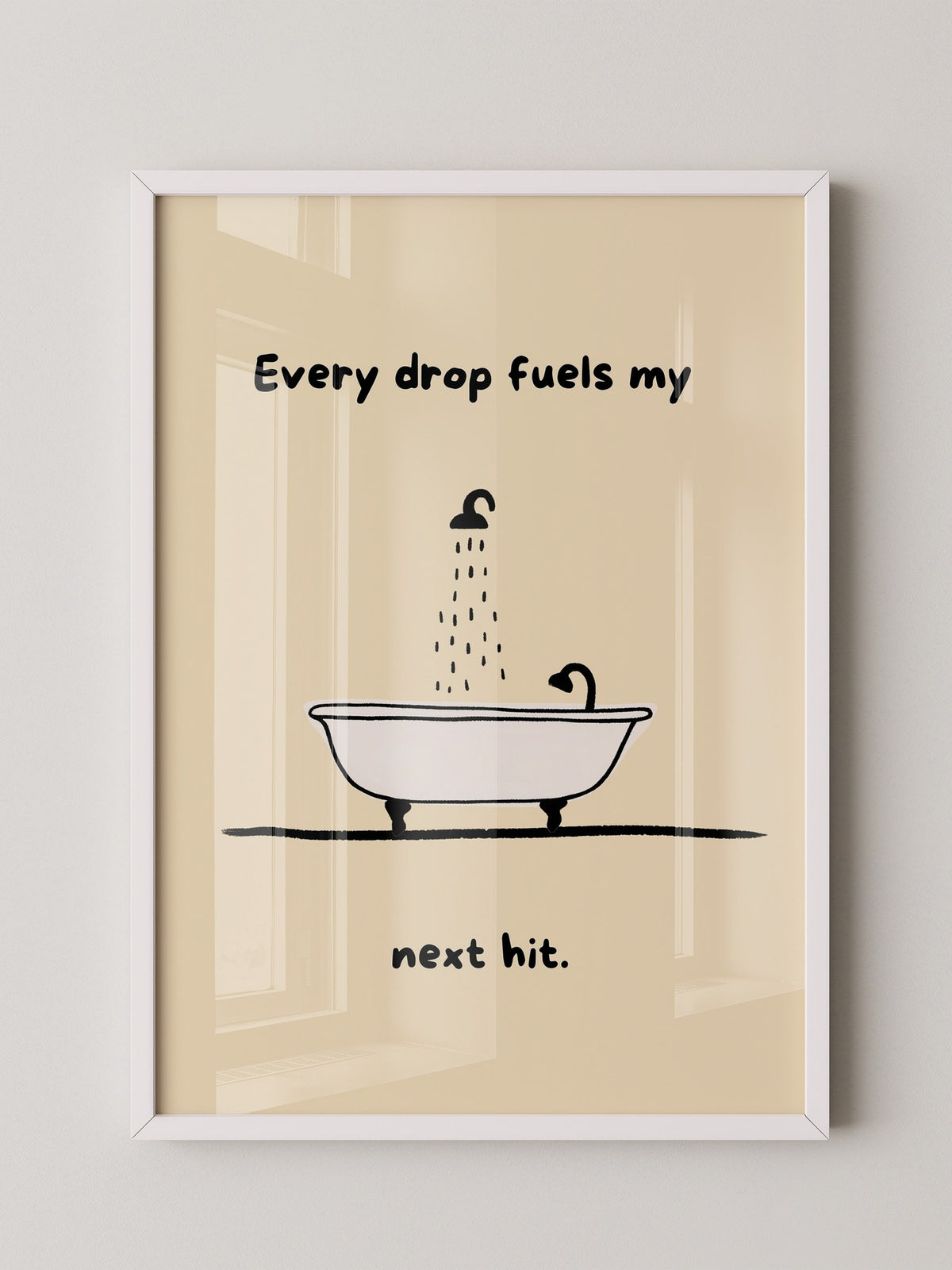 Badewanne Spruch minimalistisch