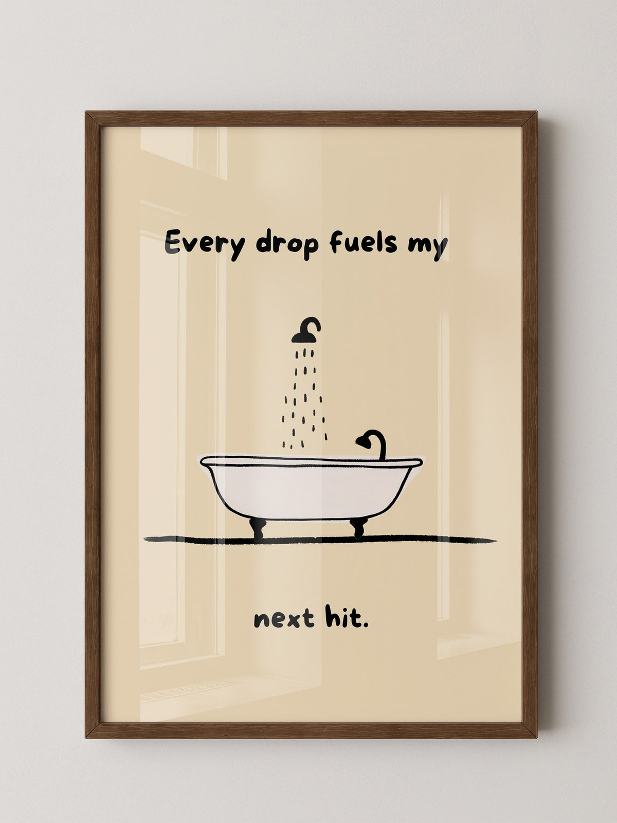 Badewanne Spruch minimalistisch