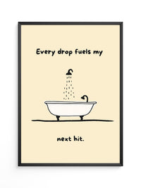 Badewanne Spruch minimalistisch