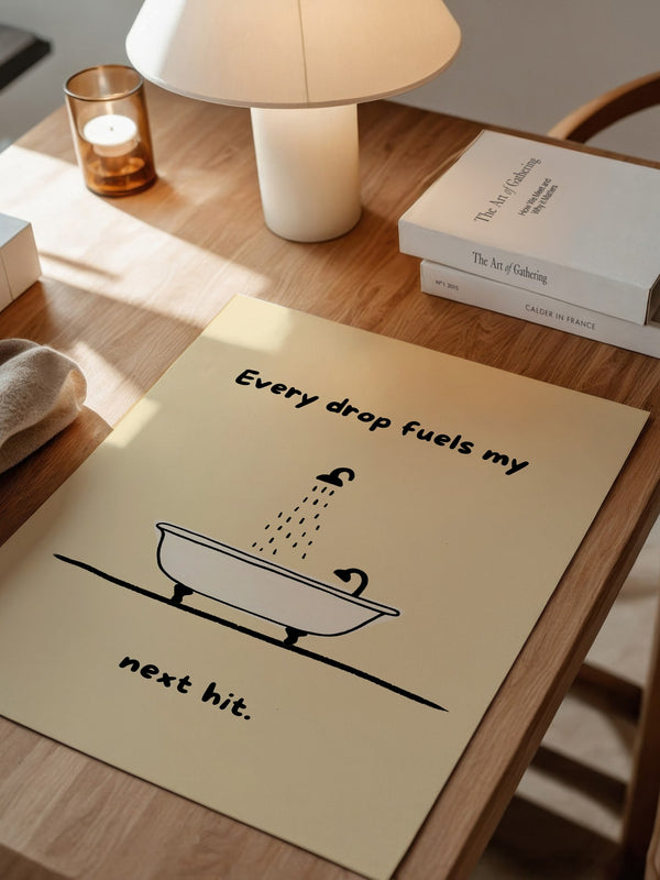 Badewanne Spruch minimalistisch