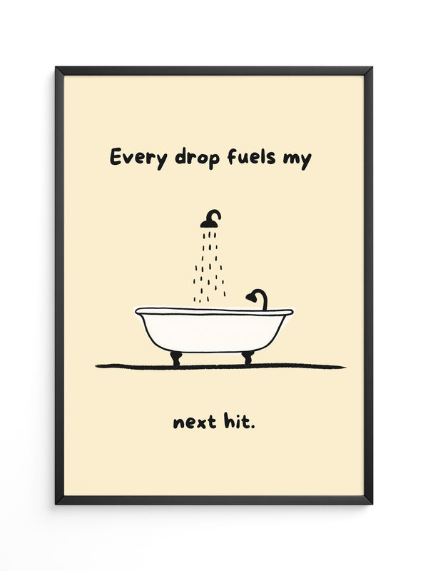 Badewanne Spruch minimalistisch