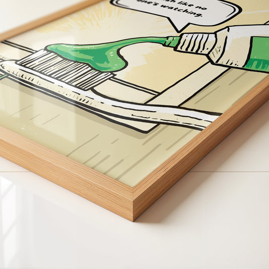 Grüne Zahnpasta Cartoon