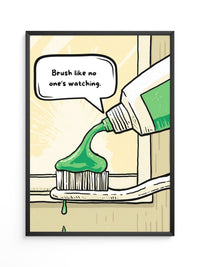 Grüne Zahnpasta Cartoon