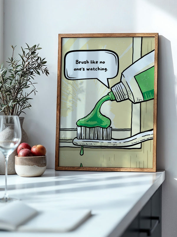 Grüne Zahnpasta Cartoon