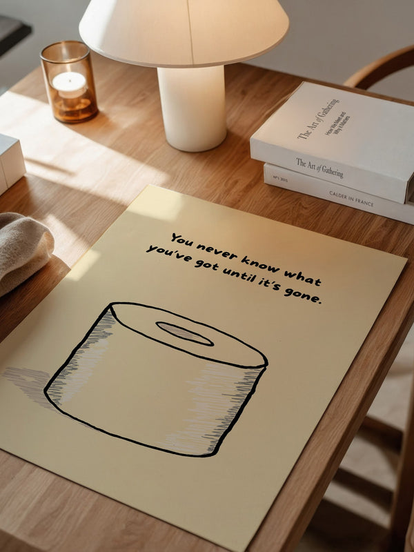 Toilettenpapier Zeichnung Humorvoll