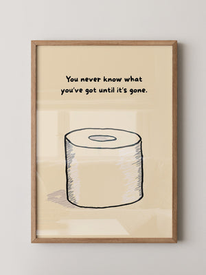 Toilettenpapier Zeichnung Humorvoll