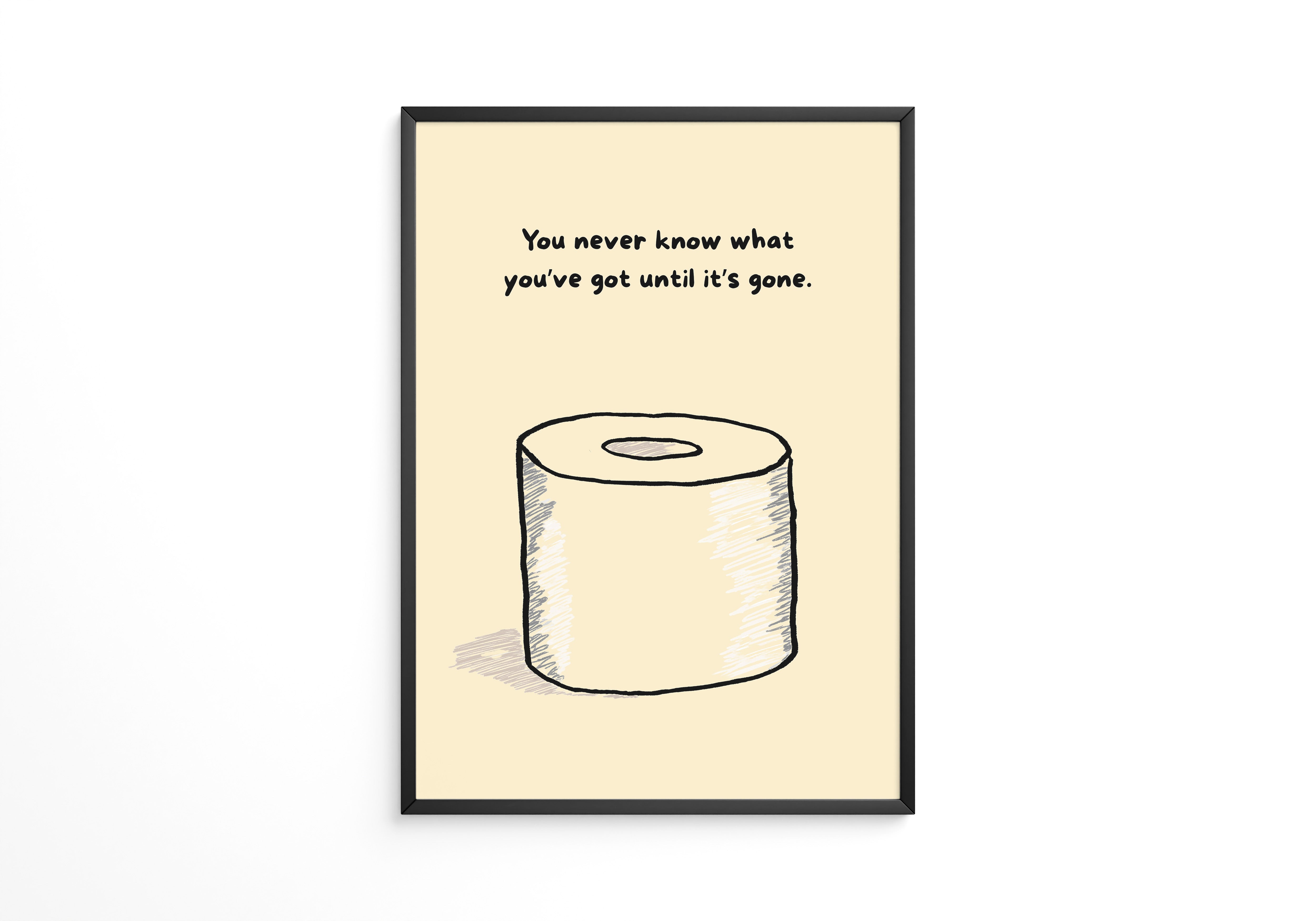 Toilettenpapier Zeichnung Humorvoll