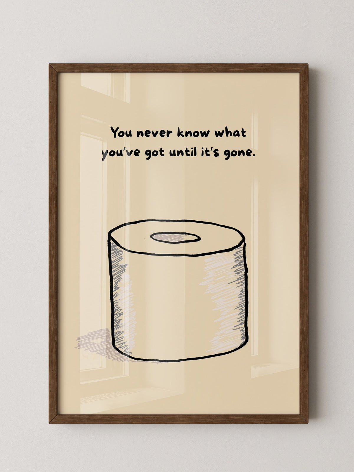 Toilettenpapier Zeichnung Humorvoll