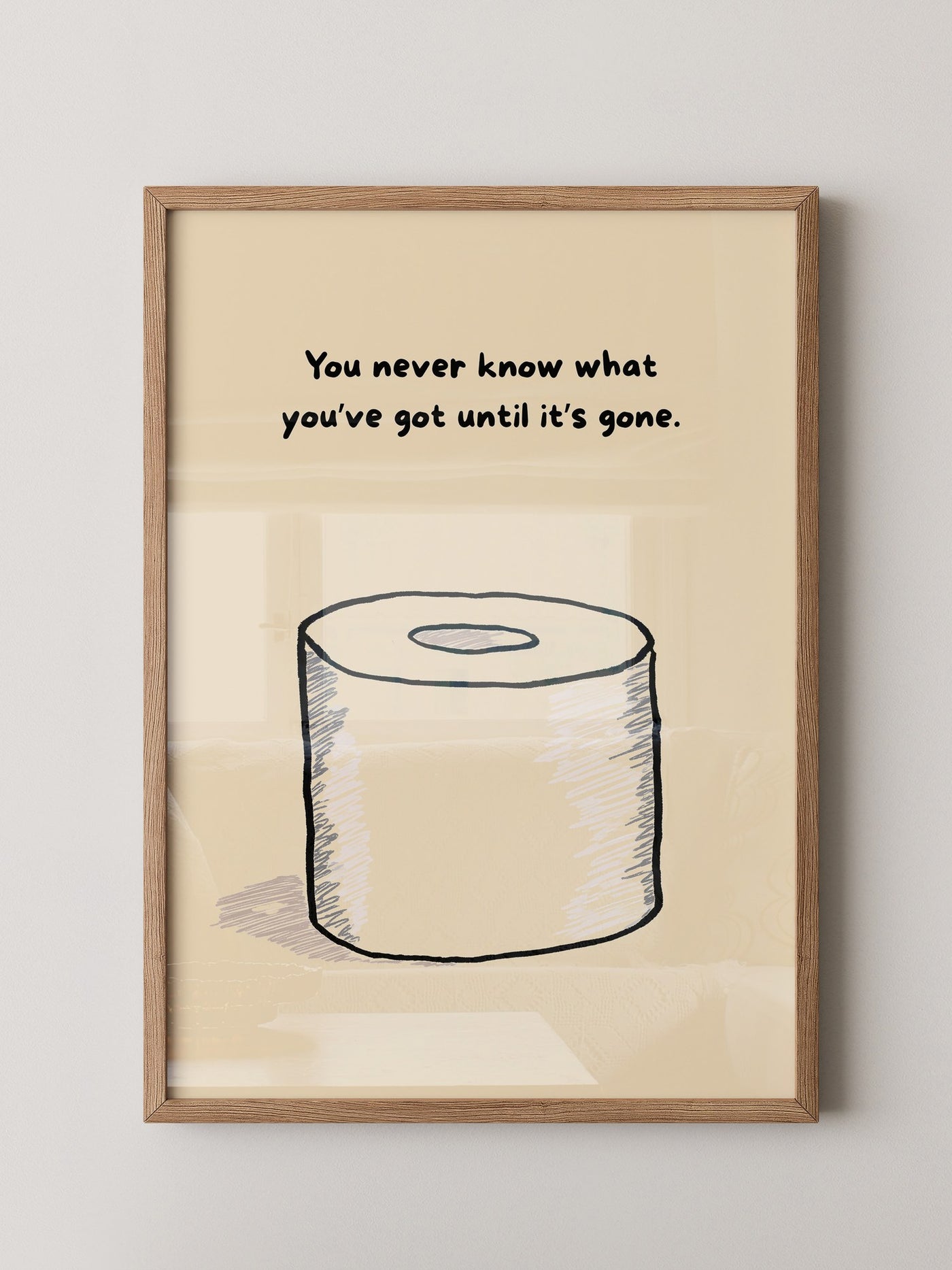 Toilettenpapier Zeichnung Humorvoll