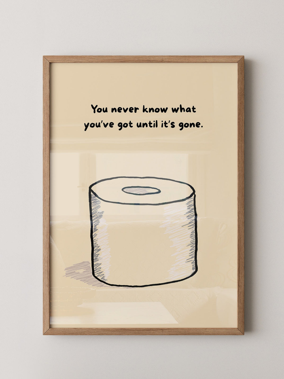 Toilettenpapier Zeichnung Humorvoll