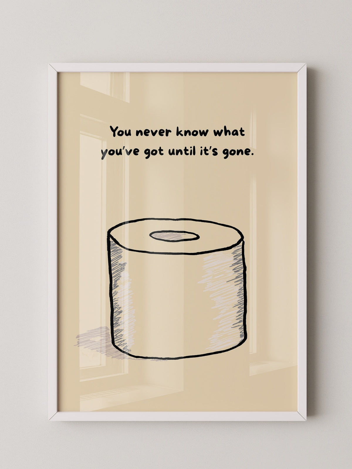 Toilettenpapier Zeichnung Humorvoll