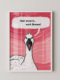 Gans Rosa Humorvoll