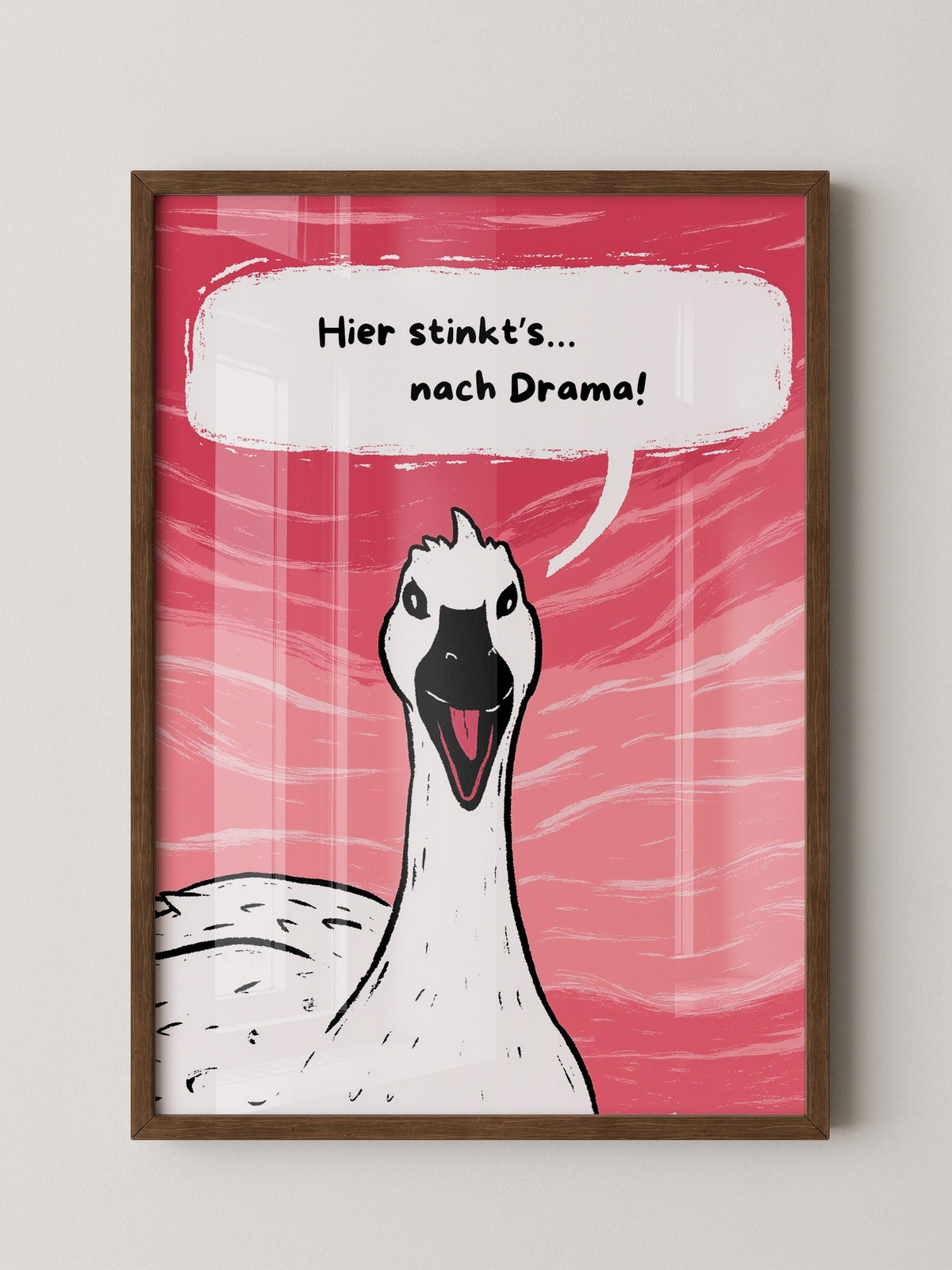Gans Rosa Humorvoll
