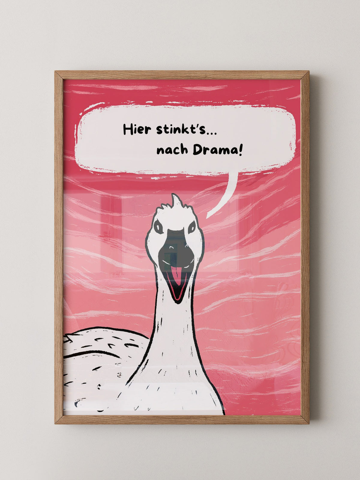 Gans Rosa Humorvoll