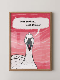 Gans Rosa Humorvoll