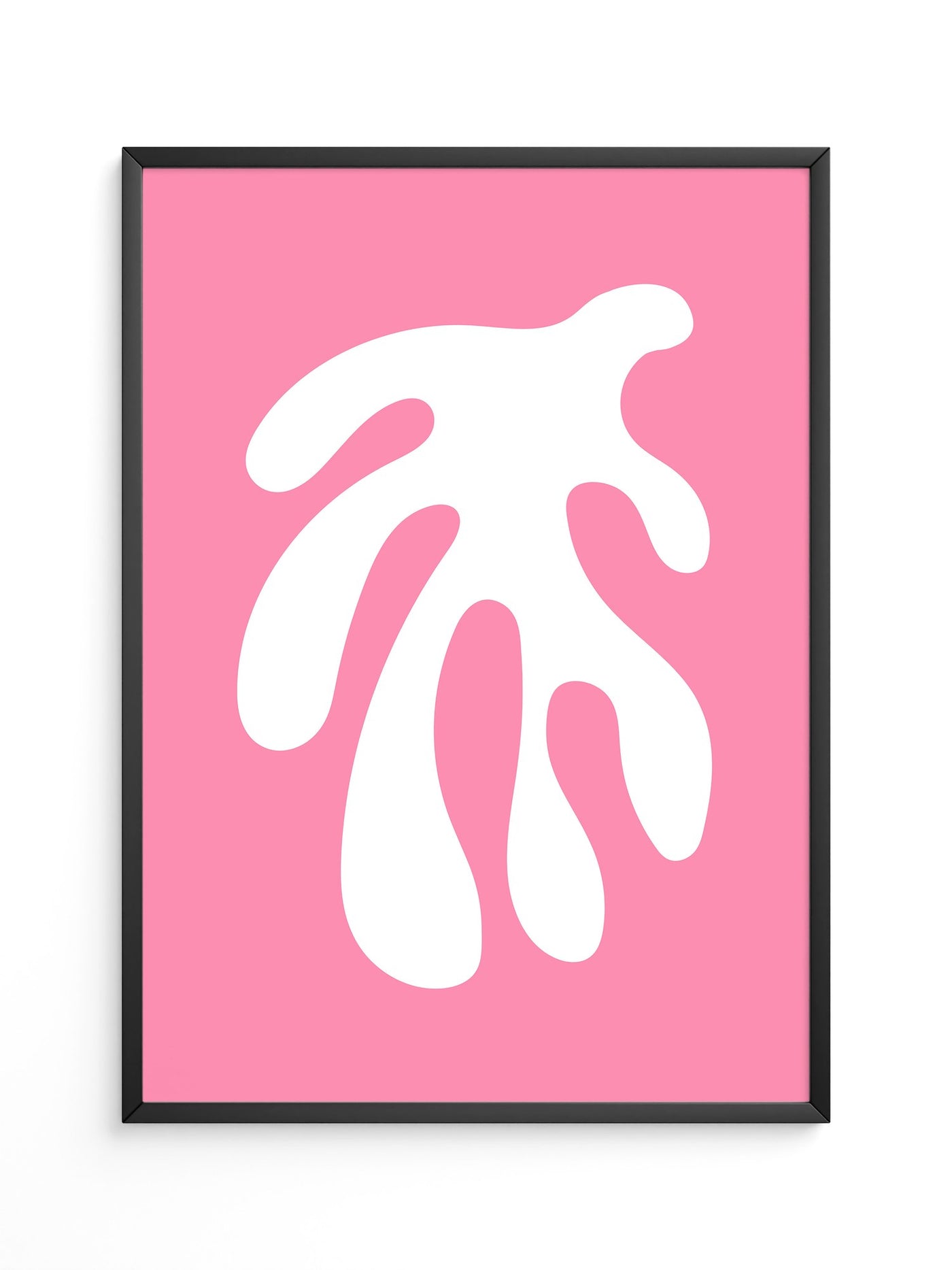 Abstrakte Form rosa und weiß