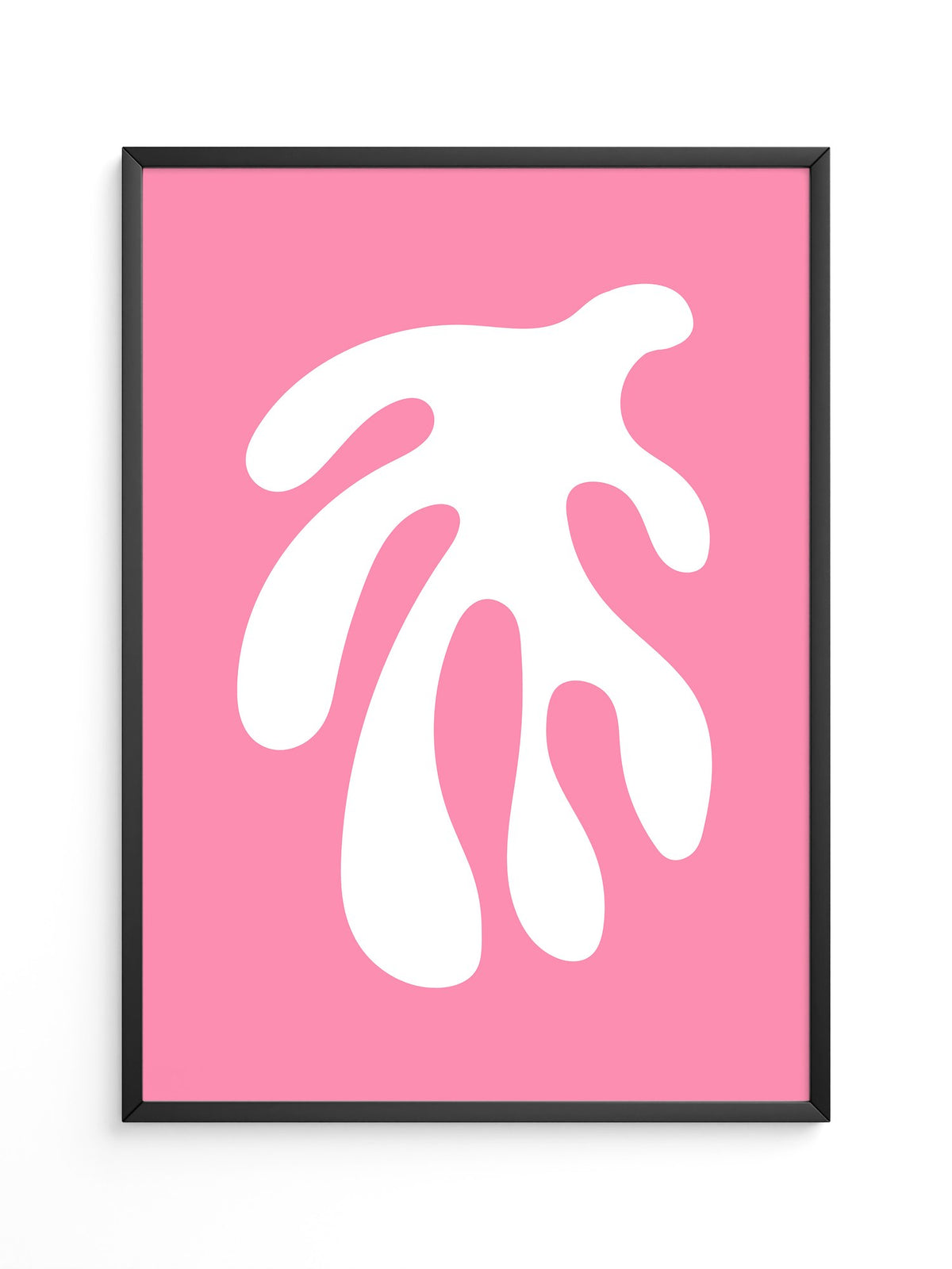 Abstrakte Form rosa und weiß